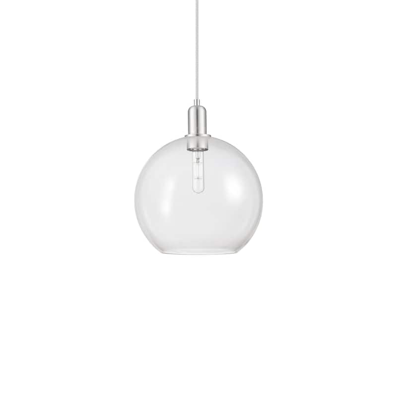 Innovations Lighting 716-1P-15-12 Athens Pendant Athens 12" Wide - Brushed Satin Nickel / Clear