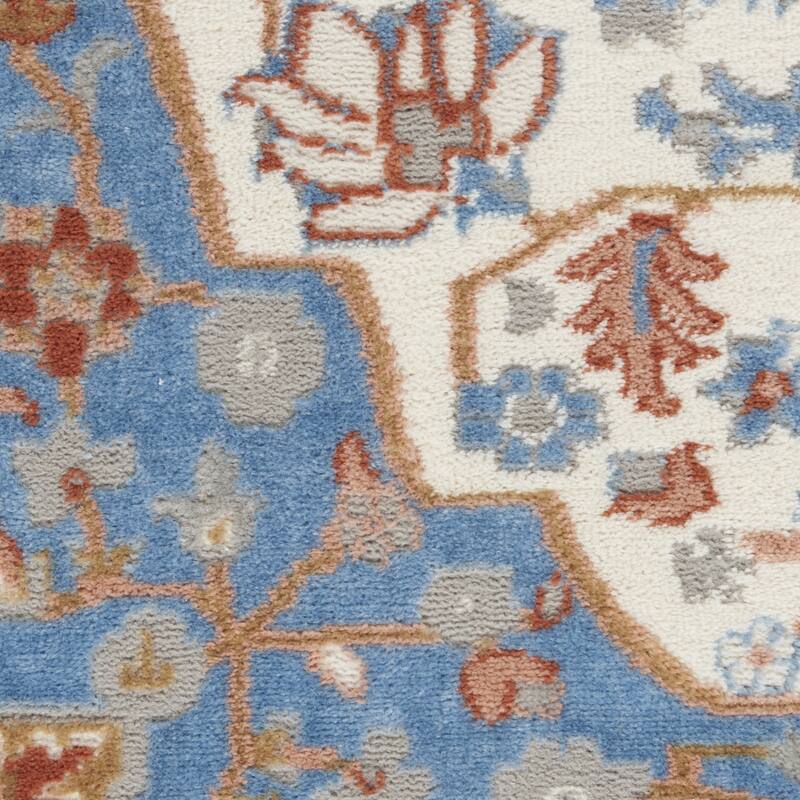Duda Power Loomed Floral Non Skid Stain Resistant Low Pile Area Rug By HomeRoots - 72' X '48' X '0.25
