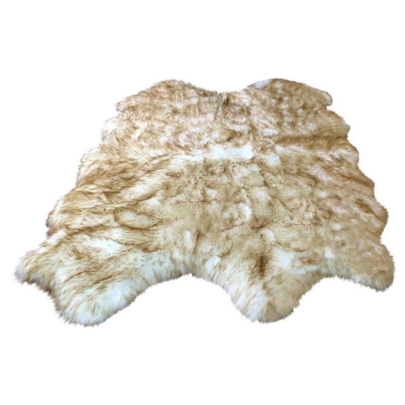 Ovella Home Premium Luxurious Faux Sheepskin 4-Pelt Plush Shag Area Rug - 4' x 6' - 4' x 6'