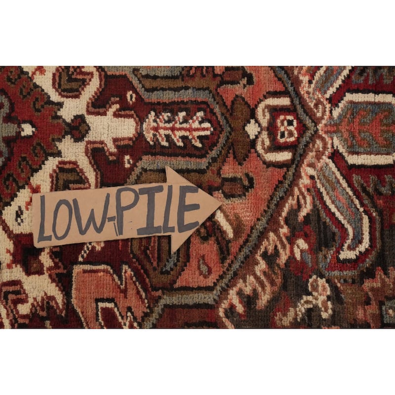 Hand Knotted Oriental 100% Wool Carpet Traditional Medallion Red Heriz Area Rug - 10' 5'' X 7' 4''