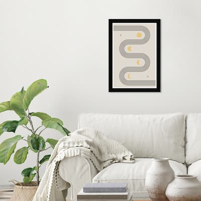 Wynwood Studio Prints Astronomy and Space Moon Roads Black and Bohemian & Eclectic Wall Art Canvas Print