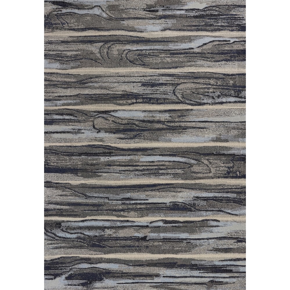 Domani Dreams Abstract Striped Modern Rug