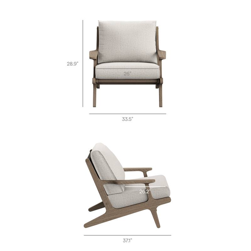 Saratoga Outdoor Patio Teak Wood Armchair