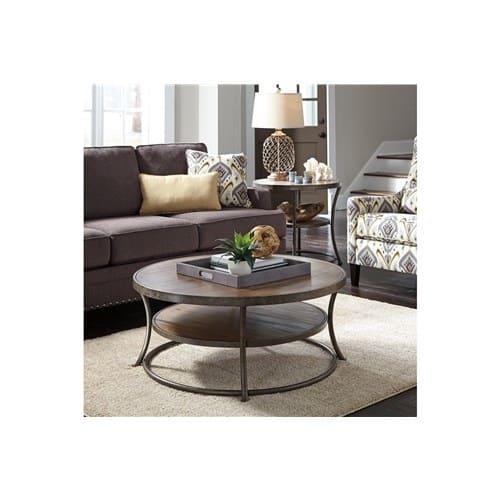 Shop Nartina Light Brown Round Cocktail Table T805 8 Nartina Light