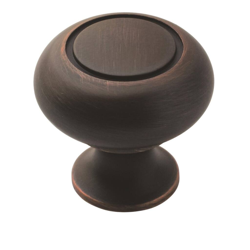 Everyday Heritage 1-1/4 in (32 mm) Diameter Oil-Rubbed Bronze Cabinet Knob - 10 Pack - 1.25