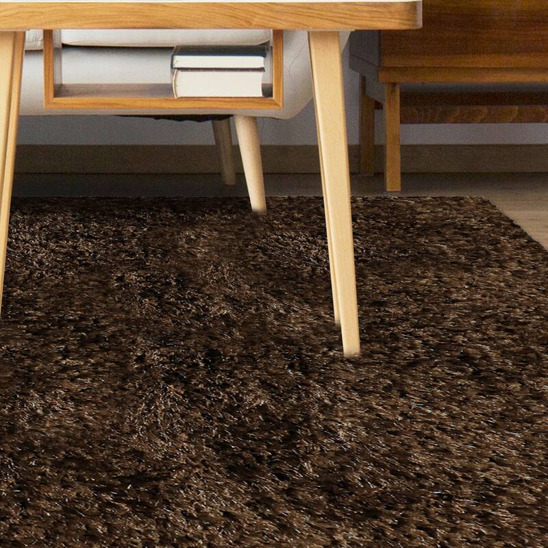 Superior Hand-tufted Plush Solid Shag Indoor Area Rug
