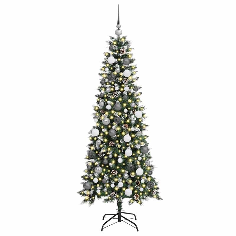 vidaXL Artificial Christmas Tree White 59.1" PVC