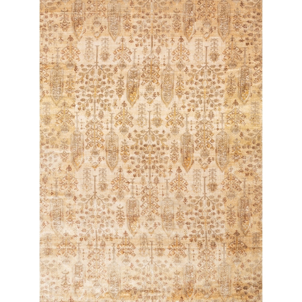Alexander Home Contessa Traditional Antiqued Floral Distressed Rug