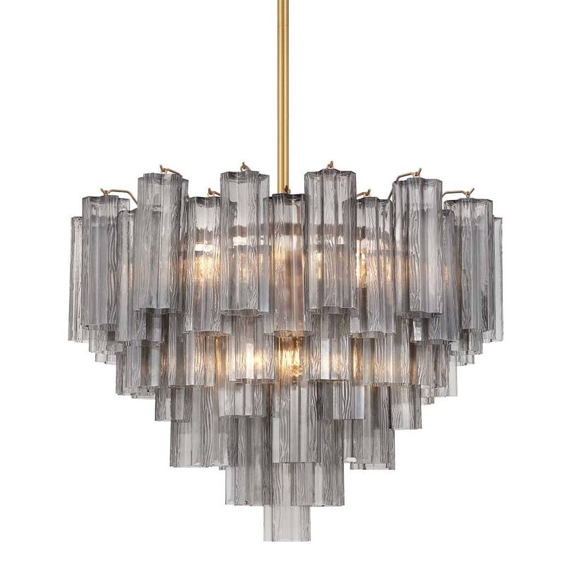 Crystorama Lighting Group ADD-312-SM Addis 12 Light 27" Wide - Aged Brass