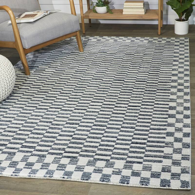 Frazer Contemporary Checkered Area Rug