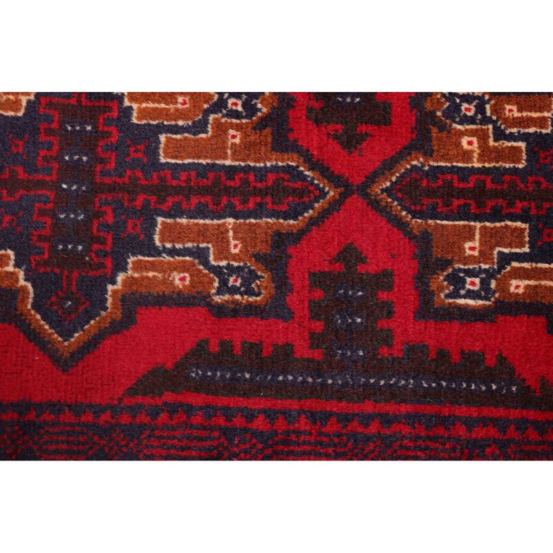 ECARPETGALLERY Hand-knotted Teimani Red Wool Rug - 3'8 x 6'10
