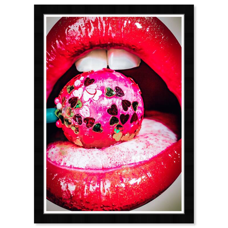 Wynwood Studio Prints Fashion and Glam Hard Candy on The Side Red and Hot Pink Bohemian & Eclectic Wall Art Canvas Print