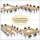 preview thumbnail 15 of 36, 13FT Large Rectangle Conference Meeting Seminar Table for 12-16 Person (Set of 4)