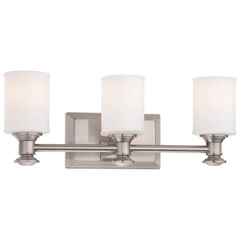 Harbour Point Brushed Nickel 3 Light Bath By Minka Lavery