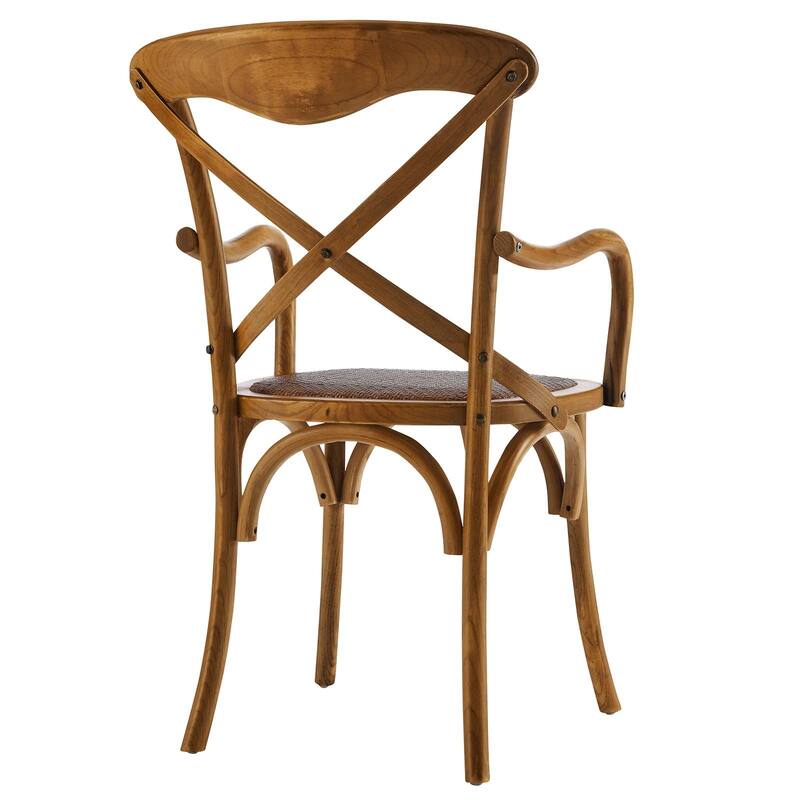 The Gray Barn Trails End Elm and Rattan Dining Chair