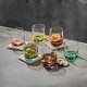 preview thumbnail 6 of 5, JoyJolt Hue Colored Double Old Fashion Whiskey Glass Tumbler - 10 oz - Set of 6 - 10 oz.
