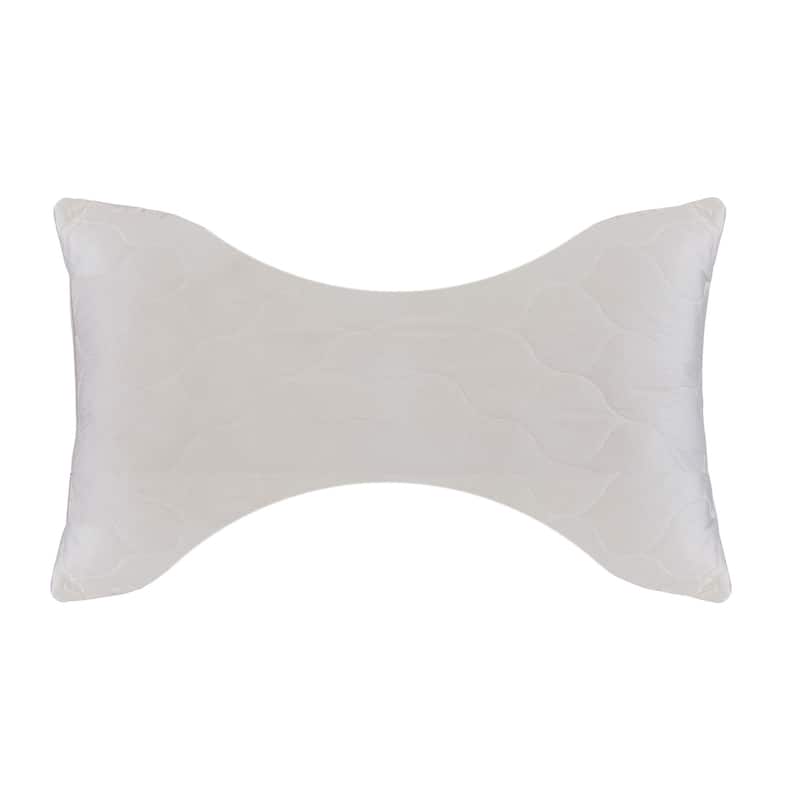 HomeRoots Cotton Wool Hypoallergenic Ergonomic Standard Size Bed Pillow - Ivory