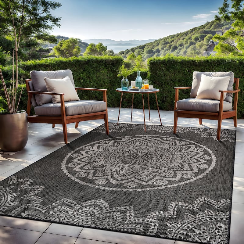 Beverly Rug Waikiki Insignia Modern Indoor Outdoor Rug