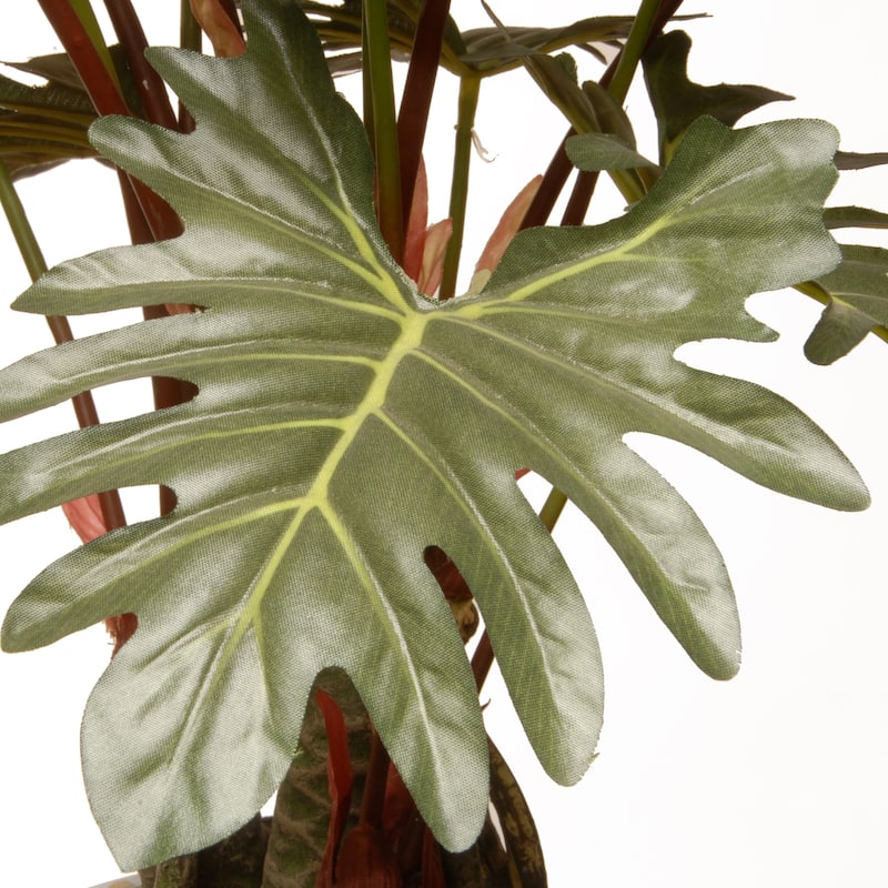 National Tree Company 21 in. Philodendron Plant in Green Ceramic Pot