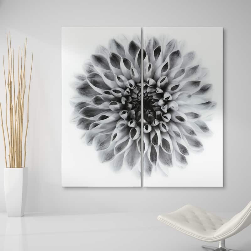 Dahlia AB Frameless Free Floating Tempered Glass Panel Graphic Wall Art Set of 2