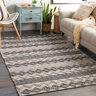 Otto Hand Woven Farmhouse Wool Area Rug