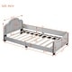 preview thumbnail 8 of 6, Twin Platform Bed Upholstered with Headboard - Grey