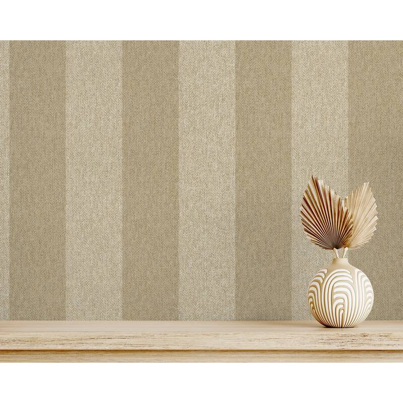 Fine Decor Finn Light Brown Chevron Stripe Wallpaper