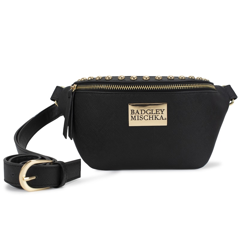 BADGLEY MISCHKA Bridgette Vegan Leather Belt Bag - Black - Polyester/Faux Leather