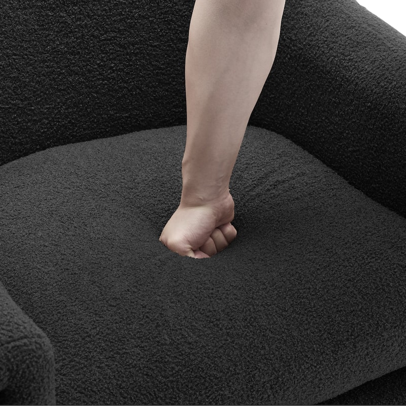 Modern Upholstered Barrel Accent Chair