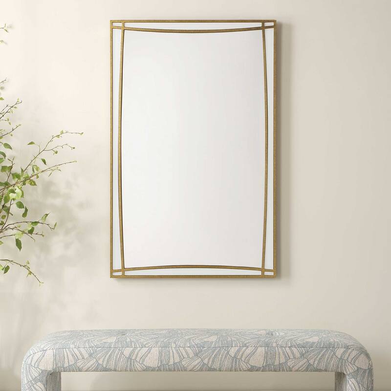 Uttermost Florence Antique Gold Mirror - 29.75" W x 45.00" H x 0.75" D