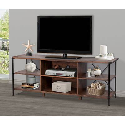 65" TV Stand with Cable Management and Adjustable Metal Feet