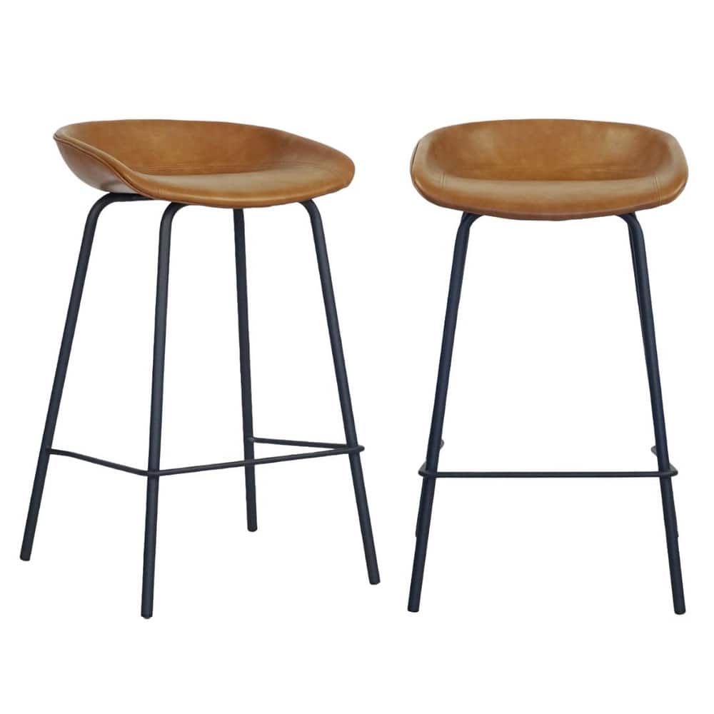 (Set of 2) Mitch Bucket Seat Counter Stool (26-inch)