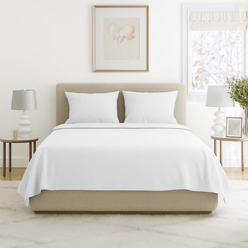 Wrinkle Resistant Brushed Microfiber Sheet Set by Windsor Home - Full - White