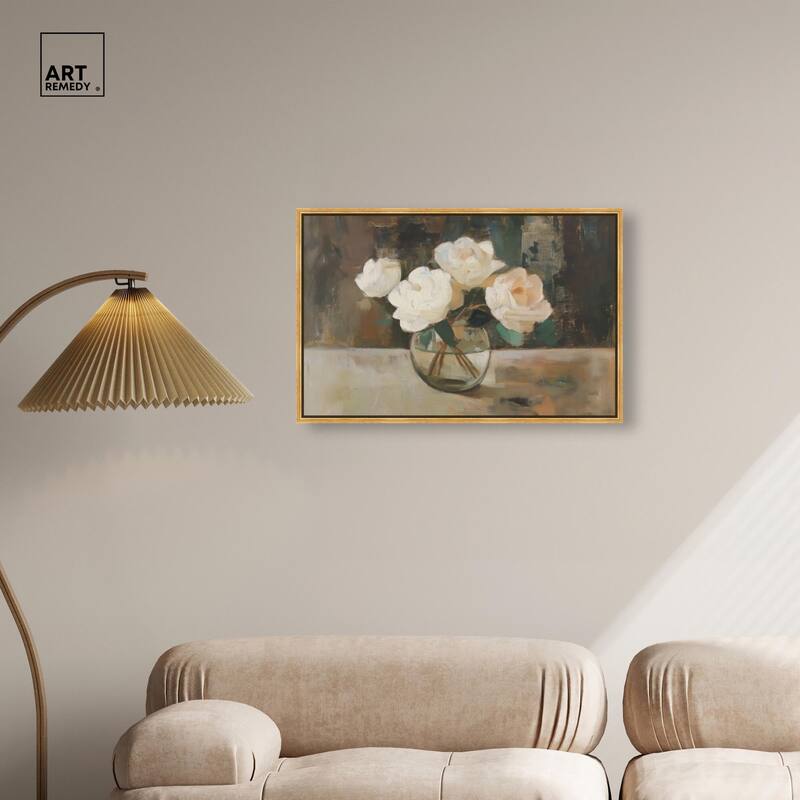 Creamy Cascade Cluster I Canvas by Art Remedy