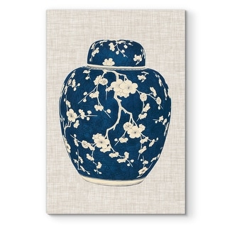 Blue & White Ginger Jar-Premium Gallery Wrapped Canvas