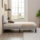 preview thumbnail 4 of 21, VECELO Height Adjustable Upholstered Kids Bed Frame,Twin Size Bed Set of 2