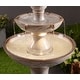 preview thumbnail 4 of 5, Hillsby Ivory Ceramic Tiered Fountain with Light - 22" x 38"