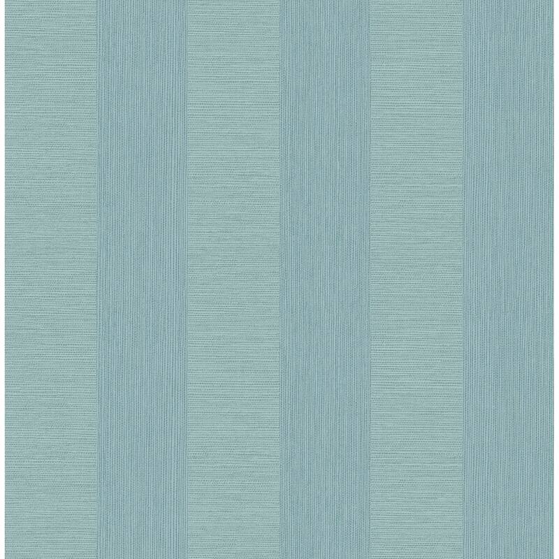 A-Street Prints Intrepid Aqua Faux Grasscloth Stripe Wallpaper