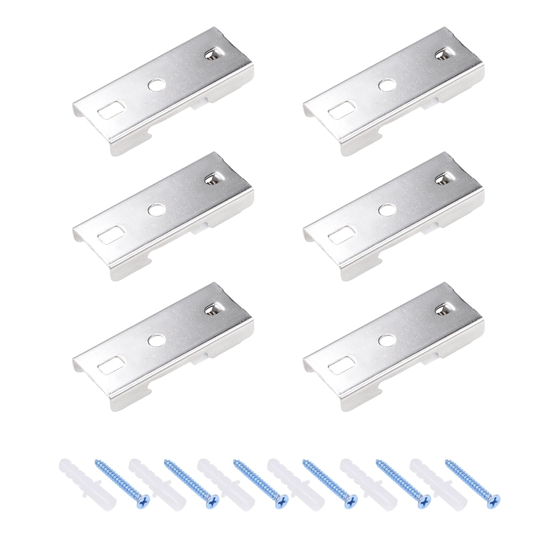 Curtain Rod Bracket Stainless Steel For 20mm Rail Top Mounted On Ceiling 6 Pcs 6 Pack