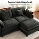 preview thumbnail 48 of 66, MCombo 111.8'' Modular Sectional Sofa Couch with Reversible Ottoman for Living Room, L Shaped Sofa, FSC Certified