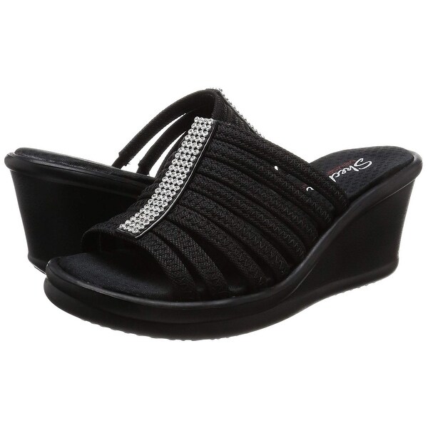 skechers cali women's rumblers hot shot wedge sandal