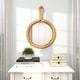 Brown Jute Rope Small Twisted Rope Room Wall Mirror with Handle - Bed ...