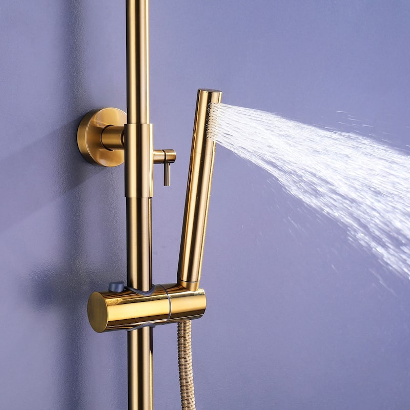 1-Spray Patterns with 1.5 GPM 10 in. Wall Mount Dual Shower Heads - 10 in