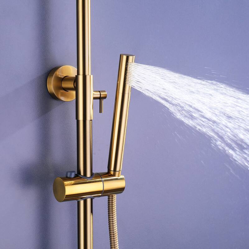 Modern Wall Mounted Thermostatic Bathroom Shower Set with Handheld