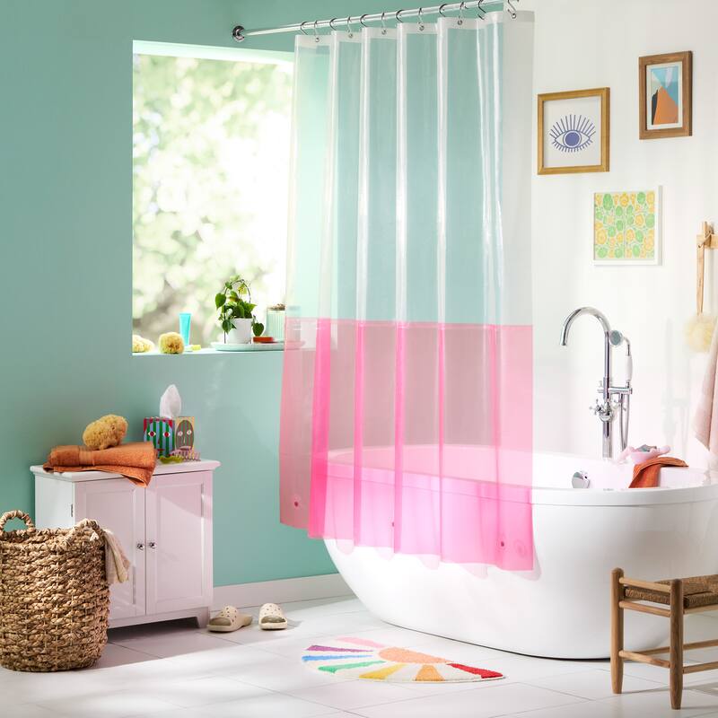 TOWN & COUNTRY PLAY Ciara Mod Colorblock PEVA Shower Curtain Liner