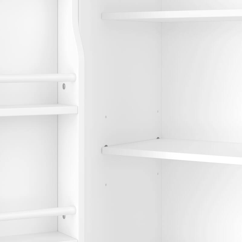GDFStudio - Jasper Tall Freestanding Bathroom Storage Cabinet with Two-Sized Doors and Adjustable Shelves