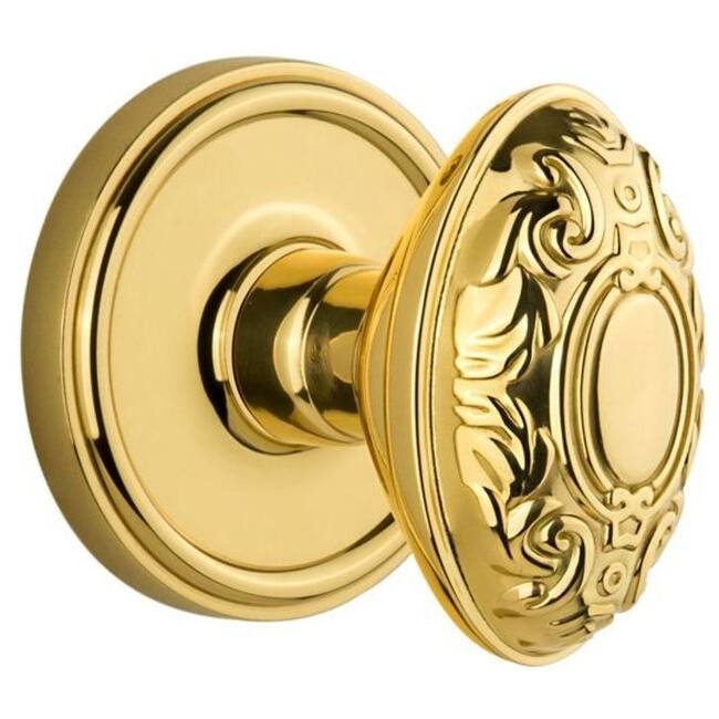 Grandeur Georgetown Solid Brass Rose Single Dummy Knob with Grande - Lifetime Brass