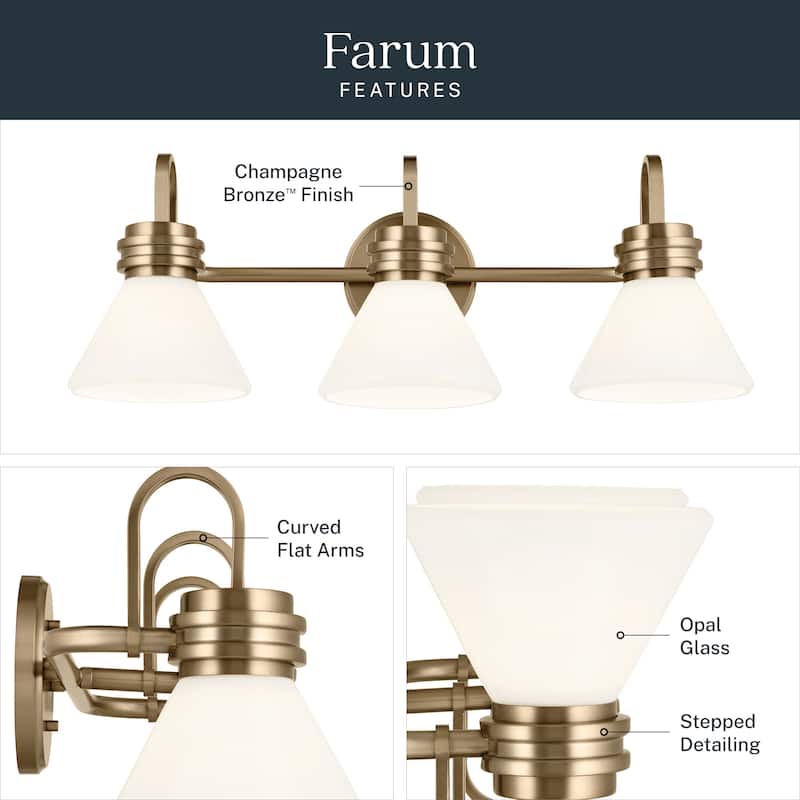 Kichler 55155 Farum 3 Light 26" Wide Vanity light