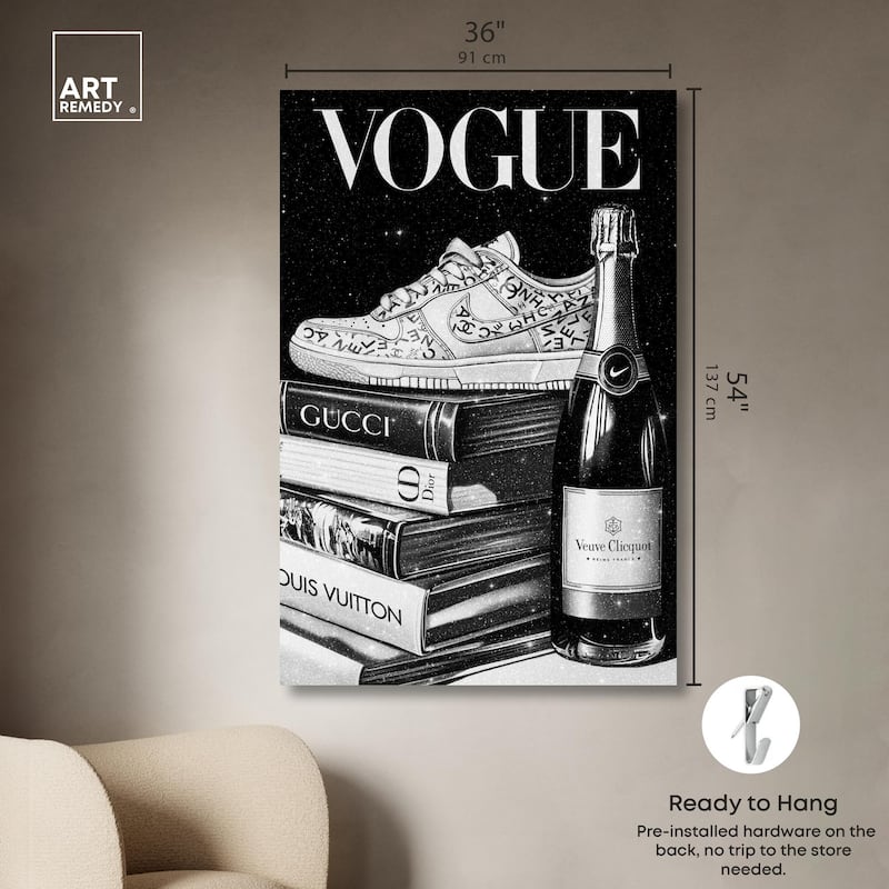 Sneaker Glitz and Glam Cover II Canvas by Art Remedy, Gallery Wrapped