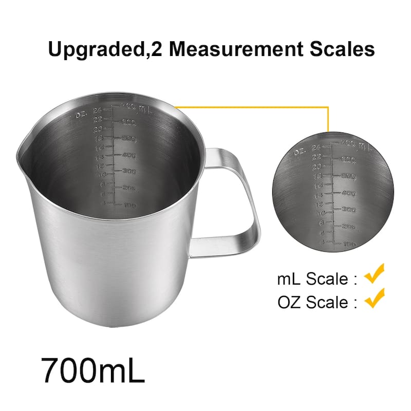 Stainless Steel Measuring Cup with Marking with Handle